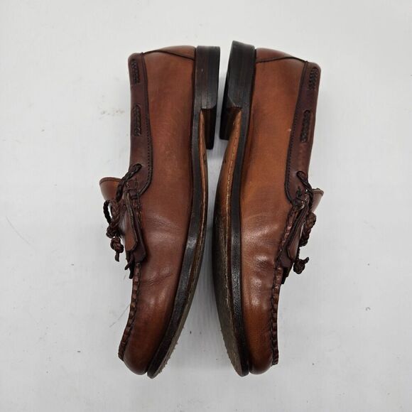 Allen Edmonds Woodstock Mens Size 10 D Brown Leather Kiltie Dress Loafers Shoes main image 4